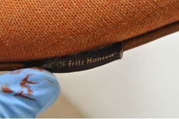 中古　デンマーク　FRITZ HANSEN(フリッツ・ハンセン)　CECILIE MANZ(セシリエ・マンツ)　minuscule(ミナスキュール)　洗練されたデザインが空間のアクセントになるラウンジチェア(アームチェア、ダイニングチェア、椅子、イス)(R-080064)