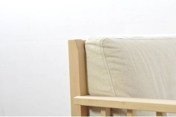 中古　美品　北の住まい設計社　n'frame(エヌ・フレーム)ソファ1 M　シンプルですっきりとした印象が素敵な2Pソファ(二人掛けソファ、長椅子、長イス)(定価約38万円)(R-080066)