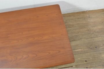 和製アンティーク　美品　総欅(ケヤキ)材　折り畳み式　どこか愛嬌のある脚のデザインが魅力的な角ちゃぶ台(折りたたみテーブル、座卓、ローテーブル、センターテーブル、リビングテーブル)(R-080068)