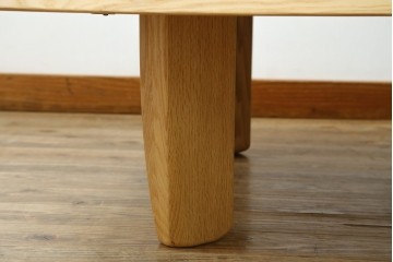 中古　美品　柏木工(KASHIWA)　THE ZEN(座膳)シリーズ　タモ材・オーク材　自然美を感じる木目と堅牢なつくりが魅力の膳テーブル　定価約34万円　(R-080069)