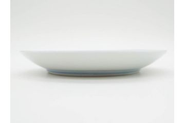 戦前　オールド香蘭社　有田焼　染付　菊　約19cm　6.1寸　落ち着いた佇まいの中皿5枚セット(金彩、花、シダ、植物、和皿、和食器、裏印、六寸一分)(R-080072)