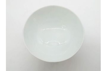 戦前　オールド香蘭社　有田焼　染付　色絵　約11cm　3.4寸　食卓を華やかに彩る蓋付き茶碗4客セット(瓢箪、ひょうたん、唐草、花、蓋茶碗、器、どんぶり、和食器、裏印、三寸四分)(R-080073)