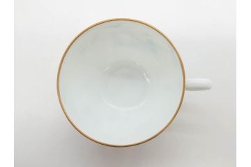 戦前　オールド香蘭社　有田焼　染付　色絵　金彩　花　優雅な一時を楽しめるカップ&ソーサー5客セット(フラワー、植物、C&S、碗皿、洋食器、裏印)(R-080075)