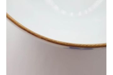 戦前　オールド香蘭社　有田焼　染付　色絵　金彩　花　優雅な一時を楽しめるカップ&ソーサー5客セット(フラワー、植物、C&S、碗皿、洋食器、裏印)(R-080075)