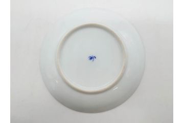 戦前　オールド香蘭社　有田焼　染付　色絵　金彩　花　優雅な一時を楽しめるカップ&ソーサー5客セット(フラワー、植物、C&S、碗皿、洋食器、裏印)(R-080075)