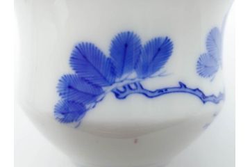 戦前　オールド香蘭社　有田焼　染付　金彩　松　縁周りの繊細な絵付けが目を引く蓋付き碗5客セット(蓋物、湯呑み、湯のみ、煎茶、和食器)(R-080076)