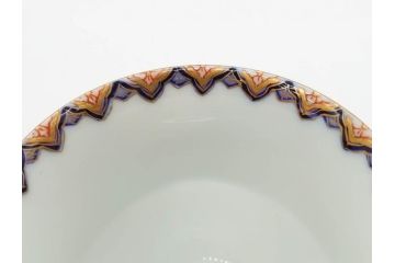 戦前　オールド香蘭社　有田焼　染付　金彩　松　縁周りの繊細な絵付けが目を引く蓋付き碗5客セット(蓋物、湯呑み、湯のみ、煎茶、和食器)(R-080076)
