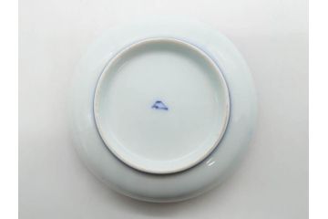 戦前　深川製磁　オールド深川　有田焼　染付　色絵　金彩　鯉　約10cm　3.3寸　艶やかな色付が美しい小皿3枚セット(魚、紅葉、桐、藤の花、桜、豆皿、和皿、和食器、三寸三分)(R-080078)