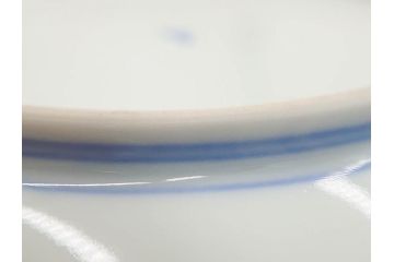 戦前　深川製磁　オールド深川　有田焼　染付　色絵　金彩　菊　約17cm　5.6寸　華やかな気品漂う中皿5枚セット(花、なます皿、和皿、和食器、裏印、五寸六分)(R-080079)