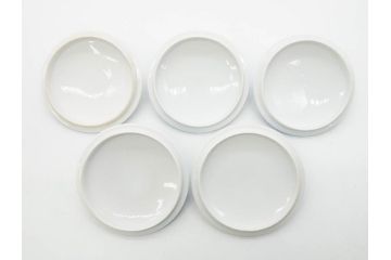 戦前　オールド香蘭社　有田焼　染付　松　気品を感じる湯呑み5客セット(松の実、松ぼっくり、湯のみ、茶器、煎茶、蓋物、蓋付き、金彩、裏印、共箱付き)(R-080084)