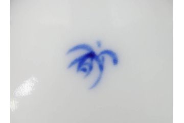 戦前　オールド香蘭社　有田焼　染付　松　気品を感じる湯呑み5客セット(松の実、松ぼっくり、湯のみ、茶器、煎茶、蓋物、蓋付き、金彩、裏印、共箱付き)(R-080084)