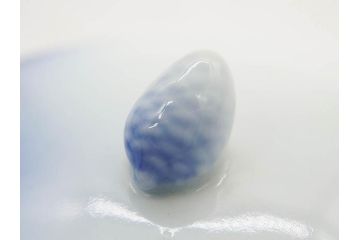 戦前　オールド香蘭社　有田焼　染付　松　気品を感じる湯呑み5客セット(松の実、松ぼっくり、湯のみ、茶器、煎茶、蓋物、蓋付き、金彩、裏印、共箱付き)(R-080084)