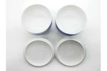 戦前　オールド香蘭社　有田焼　染付　松　気品を感じる湯呑み5客セット(松の実、松ぼっくり、湯のみ、茶器、煎茶、蓋物、蓋付き、金彩、裏印、共箱付き)(R-080084)
