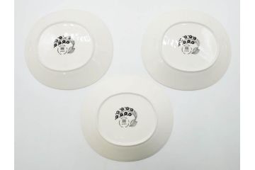 ARABIA FINLAND　paratiisi(パラティッシ)　イエロー　オーバル　約25cm　食卓を明るく彩るプレート3枚セット(果物、フルーツ、花、フラワー、大皿、陶器、北欧、洋食器、アラビア、フィンランド、北欧食器)(R-080086)