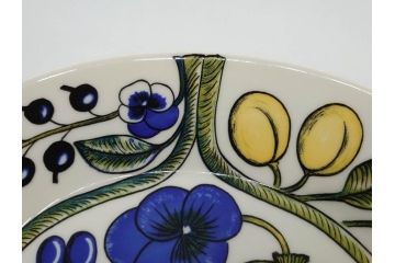 ARABIA FINLAND　paratiisi(パラティッシ)　イエロー　オーバル　約25cm　食卓を明るく彩るプレート3枚セット(果物、フルーツ、花、フラワー、大皿、陶器、北欧、洋食器、アラビア、フィンランド、北欧食器)(R-080086)