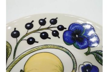 ARABIA FINLAND　paratiisi(パラティッシ)　イエロー　オーバル　約25cm　食卓を明るく彩るプレート3枚セット(果物、フルーツ、花、フラワー、大皿、陶器、北欧、洋食器、アラビア、フィンランド、北欧食器)(R-080086)