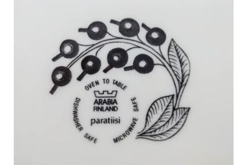 ARABIA FINLAND　paratiisi(パラティッシ)　イエロー　オーバル　約25cm　食卓を明るく彩るプレート3枚セット(果物、フルーツ、花、フラワー、大皿、陶器、北欧、洋食器、アラビア、フィンランド、北欧食器)(R-080086)