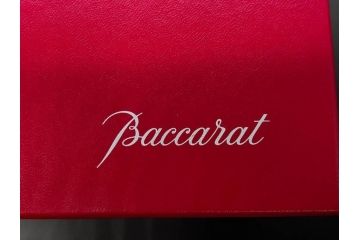 フランス　Baccarat　バカラ　ハーモニーベース/ハッピーアワータンブラーグラス/アラベスク スモールボウル・プレート/ミルニュイ プレート　高級感溢れるバカラ5点セット(フラワーベース、花瓶、花器、花入、花生、深皿、小皿、コップ、フルレッドクリスタルガラス、共箱付き)(R-080089)