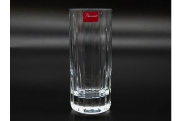 フランス　Baccarat　バカラ　ハーモニーベース/ハッピーアワータンブラーグラス/アラベスク スモールボウル・プレート/ミルニュイ プレート　高級感溢れるバカラ5点セット(フラワーベース、花瓶、花器、花入、花生、深皿、小皿、コップ、フルレッドクリスタルガラス、共箱付き)(R-080089)