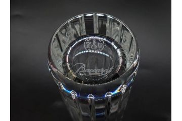 フランス　Baccarat　バカラ　ハーモニーベース/ハッピーアワータンブラーグラス/アラベスク スモールボウル・プレート/ミルニュイ プレート　高級感溢れるバカラ5点セット(フラワーベース、花瓶、花器、花入、花生、深皿、小皿、コップ、フルレッドクリスタルガラス、共箱付き)(R-080089)