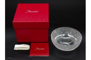 フランス　Baccarat　バカラ　ハーモニーベース/ハッピーアワータンブラーグラス/アラベスク スモールボウル・プレート/ミルニュイ プレート　高級感溢れるバカラ5点セット(フラワーベース、花瓶、花器、花入、花生、深皿、小皿、コップ、フルレッドクリスタルガラス、共箱付き)(R-080089)