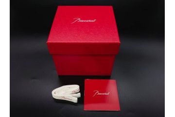 フランス　Baccarat　バカラ　ハーモニーベース/ハッピーアワータンブラーグラス/アラベスク スモールボウル・プレート/ミルニュイ プレート　高級感溢れるバカラ5点セット(フラワーベース、花瓶、花器、花入、花生、深皿、小皿、コップ、フルレッドクリスタルガラス、共箱付き)(R-080089)
