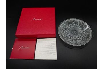 フランス　Baccarat　バカラ　ハーモニーベース/ハッピーアワータンブラーグラス/アラベスク スモールボウル・プレート/ミルニュイ プレート　高級感溢れるバカラ5点セット(フラワーベース、花瓶、花器、花入、花生、深皿、小皿、コップ、フルレッドクリスタルガラス、共箱付き)(R-080089)