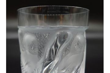 フランス　LALIQUE(ラリック)　ユロット　落ち着いた雰囲気が魅力のオールドファッションタンブラー(フクロウ、梟、サテンクリスタル、グラス、硝子、ガラス、共箱付き)(R-080091)