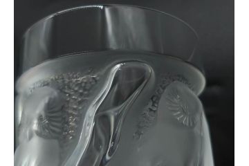 フランス　LALIQUE(ラリック)　ユロット　落ち着いた雰囲気が魅力のオールドファッションタンブラー(フクロウ、梟、サテンクリスタル、グラス、硝子、ガラス、共箱付き)(R-080091)