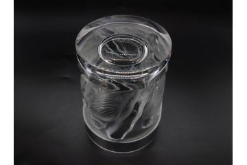 フランス　LALIQUE(ラリック)　ユロット　落ち着いた雰囲気が魅力のオールドファッションタンブラー(フクロウ、梟、サテンクリスタル、グラス、硝子、ガラス、共箱付き)(R-080091)
