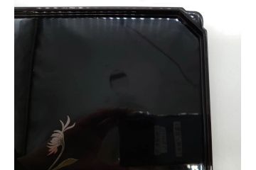 黒江漆器　木製　木皿　菊模様　花のデザインが目を引く小盆5枚セット(漆器、お盆、トレイ、トレー、銘々盆、共箱付き)(R-080093)
