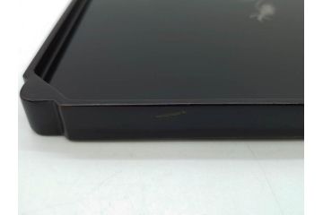 黒江漆器　木製　木皿　菊模様　花のデザインが目を引く小盆5枚セット(漆器、お盆、トレイ、トレー、銘々盆、共箱付き)(R-080093)