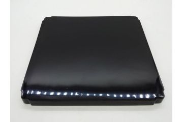 黒江漆器　木製　木皿　菊模様　花のデザインが目を引く小盆5枚セット(漆器、お盆、トレイ、トレー、銘々盆、共箱付き)(R-080093)