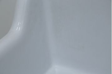 和製アンティーク　日本陶業製　アイアンステー付き　どこか懐かしさ感じる陶器製のシンプルな流し台(シンク、洗面器、洗面ボウル、手洗い器)(R-080094)