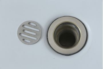 和製アンティーク　日本陶業製　アイアンステー付き　どこか懐かしさ感じる陶器製のシンプルな流し台(シンク、洗面器、洗面ボウル、手洗い器)(R-080094)