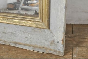 フランスアンティーク　シャビーシックな風合いがお洒落なミラー(ウォールミラー、姿見、壁掛け鏡)(R-080103)