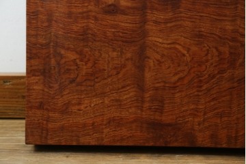 和製ビンテージ　波打つ木目が味わい深いブビンガの小さな一枚板　(R-080105)