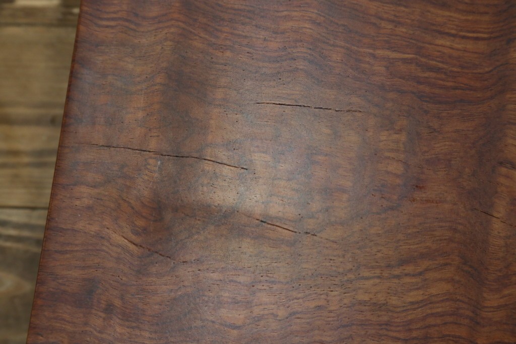 和製ビンテージ　波打つ木目が味わい深いブビンガの小さな一枚板　(R-080105)