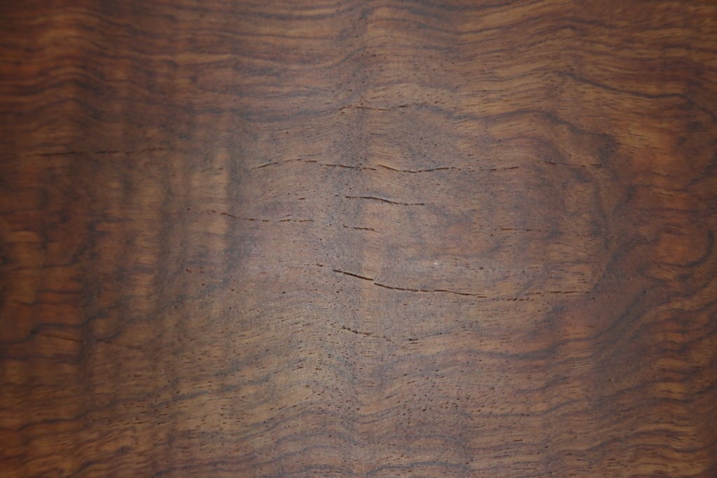 和製ビンテージ　波打つ木目が味わい深いブビンガの小さな一枚板　(R-080105)