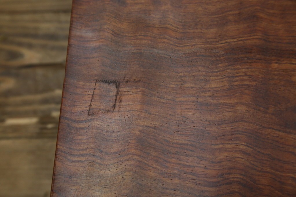 和製ビンテージ　波打つ木目が味わい深いブビンガの小さな一枚板　(R-080105)