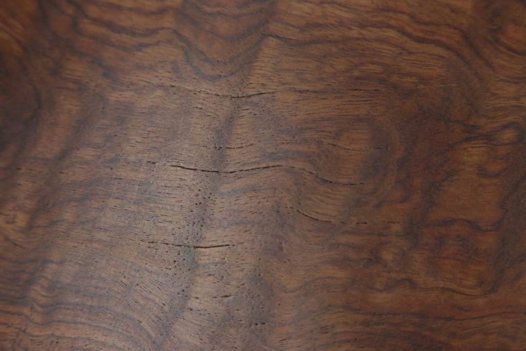 和製ビンテージ　波打つ木目が味わい深いブビンガの小さな一枚板　(R-080105)