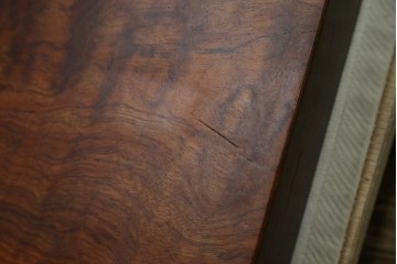 和製ビンテージ　波打つ木目が味わい深いブビンガの小さな一枚板　(R-080105)