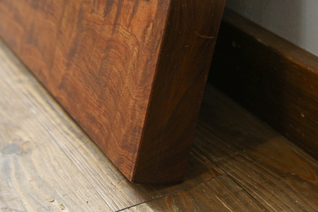 和製ビンテージ　波打つ木目が味わい深いブビンガの小さな一枚板　(R-080105)