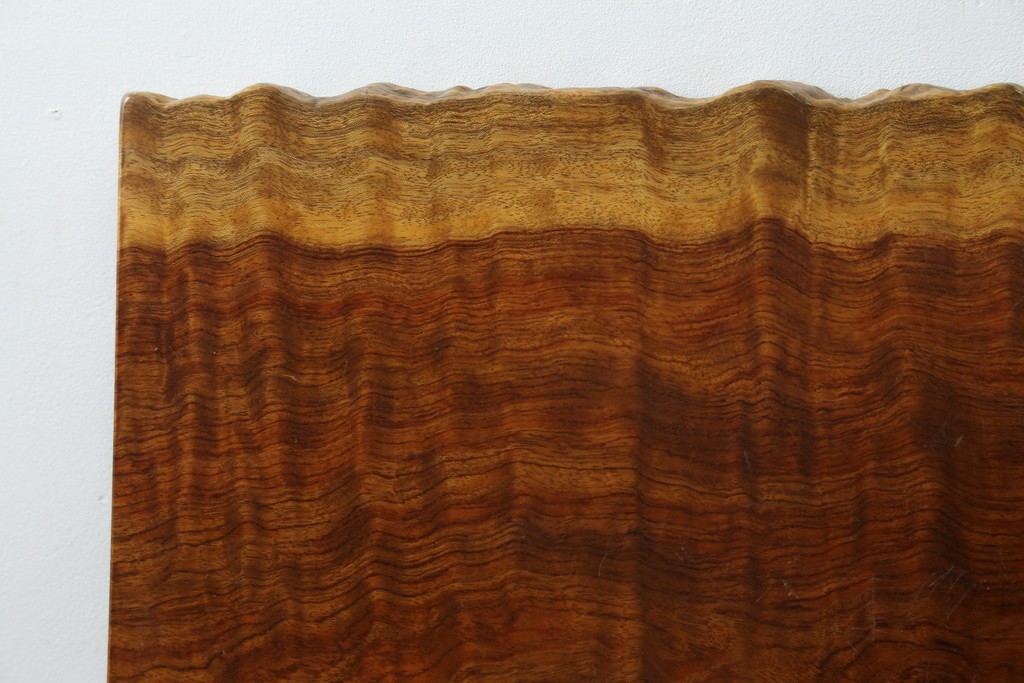 和製ビンテージ　波打つ木目が味わい深いブビンガの小さな一枚板　(R-080105)