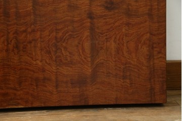 和製ビンテージ　波打つ木目が味わい深いブビンガの小さな一枚板　(R-080105)