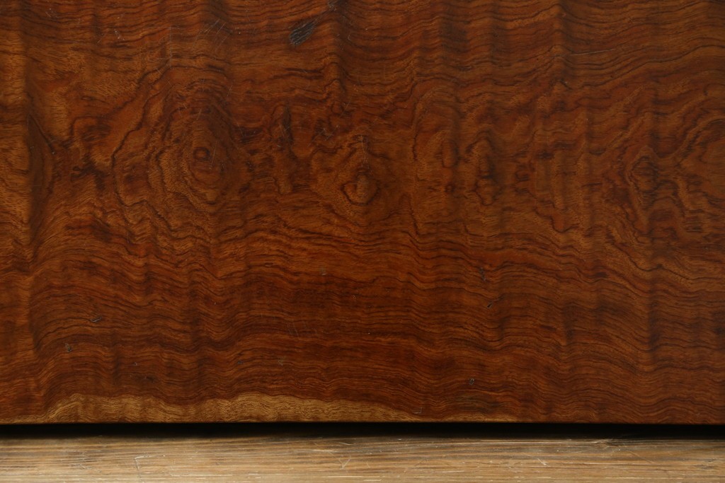 和製ビンテージ　波打つ木目が味わい深いブビンガの小さな一枚板　(R-080105)