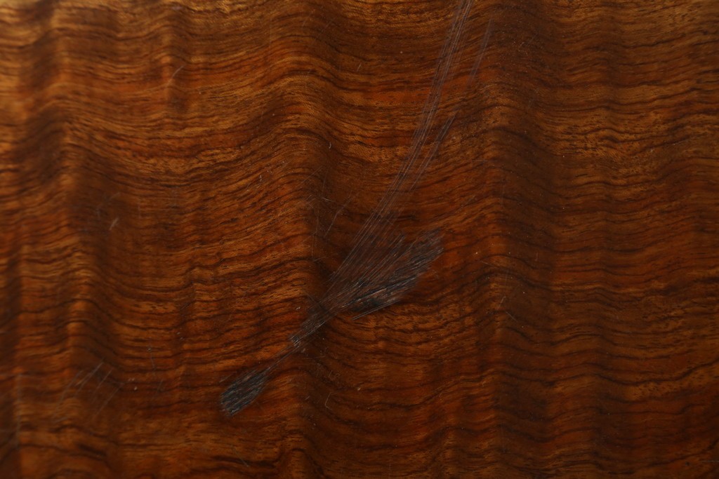 和製ビンテージ　波打つ木目が味わい深いブビンガの小さな一枚板　(R-080105)