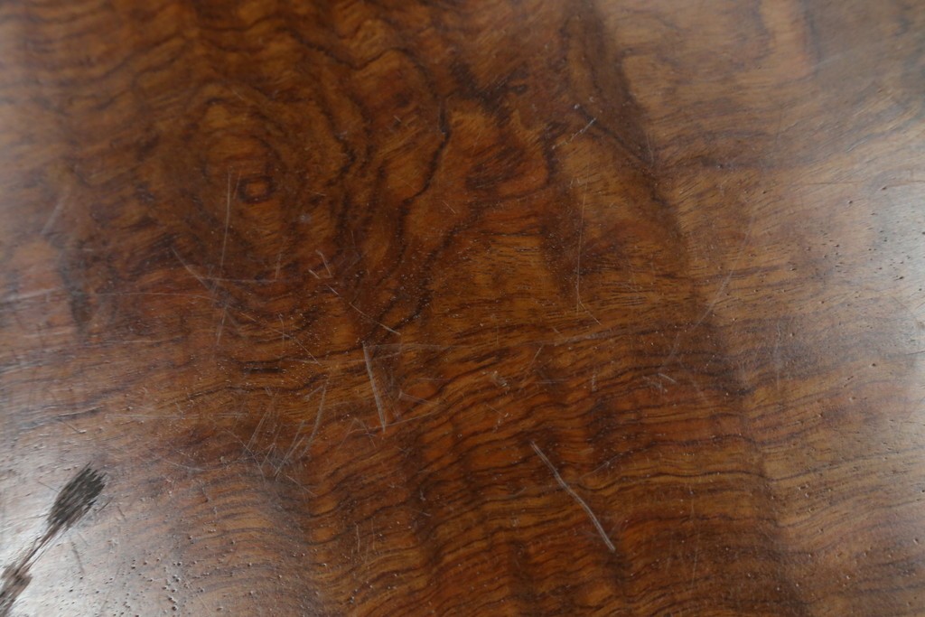 和製ビンテージ　波打つ木目が味わい深いブビンガの小さな一枚板　(R-080105)