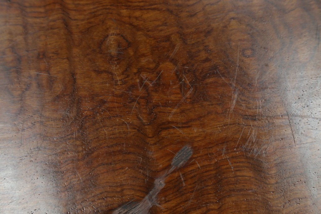 和製ビンテージ　波打つ木目が味わい深いブビンガの小さな一枚板　(R-080105)