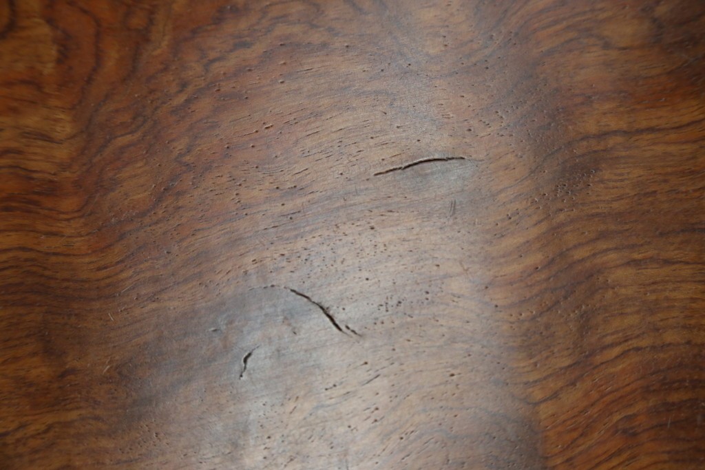 和製ビンテージ　波打つ木目が味わい深いブビンガの小さな一枚板　(R-080105)